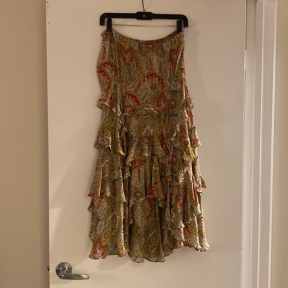 DKNY Floral Tiered Skirt sz 8